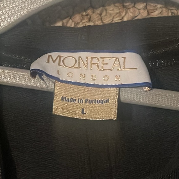 Monreal London black track jacket size large EUC - Picture 2 of 3